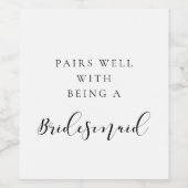 シンプルエレガントは花嫁と相性がいい ワインラベル (シングルラベル)