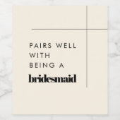 シンプルエレガントは花嫁と相性がいい ワインラベル (シングルラベル)