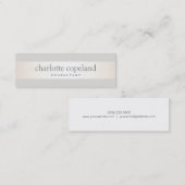 シンプルエレガントアイボリーストライププロフェッショナル スキニー名刺 (正面/裏面)