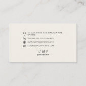 シンプルエレガントアイボリープロフェッショナル 名刺 (裏面)