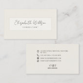 シンプルエレガントアイボリープロフェッショナル 名刺 (正面/裏面)