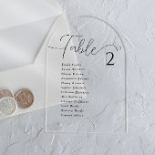 シンプルエレガントアクリル結婚製座席表カード アクリル招待状