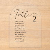 シンプルエレガントアクリル結婚製座席表カード アクリル招待状 (正面)