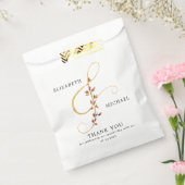 シンプルエレガントアンパサンド秋の結婚式 フェイバーバッグ (封をした状態)