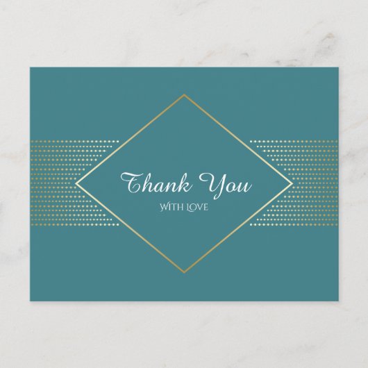 シンプルエレガントア結婚ト感謝してい ポストカード (正面)