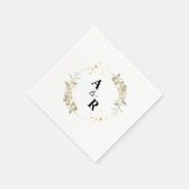 シンプルエレガントイニシャル結婚ズ スタンダードカクテルナプキン (角)