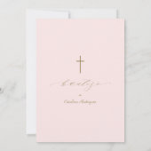 シンプルエレガントインビタシオンデバウティゾガールバプテスマ 招待状 (裏面)