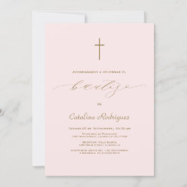 シンプルエレガントインビタシオンデバウティゾガールバプテスマ 招待状