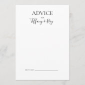 シンプルエレガントウェディングアドバイスカード アドバイスカード (正面)