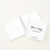 シンプルエレガントウェディングゲストブック |白黒 ノートブック (内部)