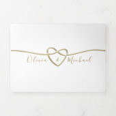 シンプルエレガントウェディングトリフォールド招待状 三つ折り招待状 (カバー)