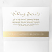 シンプルエレガントウェディングトリフォールド招待状 三つ折り招待状 (内部最初)