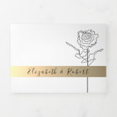 シンプルエレガントウェディングトリフォールド招待状 三つ折り招待状 (カバー)