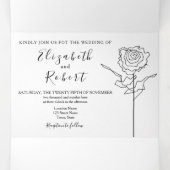 シンプルエレガントウェディングトリフォールド招待状 三つ折り招待状 (内部中)