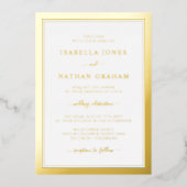 シンプルエレガントウェディングフォイル招待状 箔招待状 (正面)