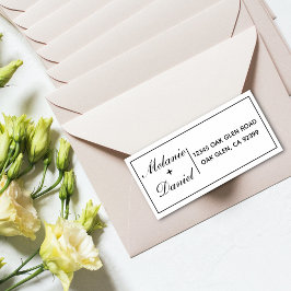 シンプルエレガントウェディング差出人住所 ラバースタンプ