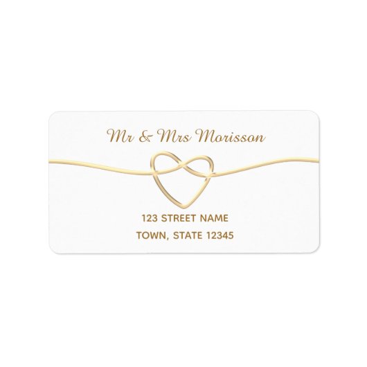 シンプルエレガントウェディング差出人住所 ラベル (正面)