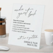 シンプルエレガントウェディング披露宴オーディオゲストブック 台座サイン (インサイチュ)