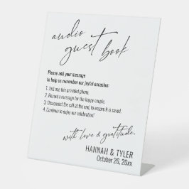 シンプルエレガントウェディング披露宴オーディオゲストブック 台座サイン