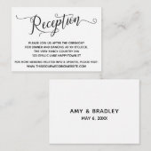 シンプルエレガントウェディング披露宴 エンクロージャーカード (正面/裏面)