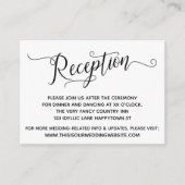 シンプルエレガントウェディング披露宴 エンクロージャーカード (正面)