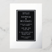 シンプルエレガントウェディング招待状写真テンプレート 箔シーズンカード (正面)