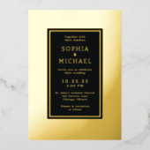 シンプルエレガントウェディング招待状写真テンプレート 箔シーズンカード (正面)