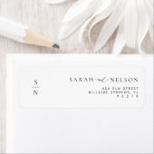 シンプルエレガントウェディング招待状差出人住所 ラベル (インサイチュ)