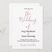 シンプルエレガントウェディング招待状 招待状 (正面/裏面)