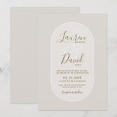 シンプルエレガントウェディング招待状 招待状 (正面/裏面)