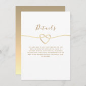 シンプルエレガントウェディング詳細 エンクロージャーカード (正面/裏面)