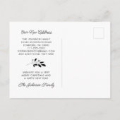 シンプルエレガントウェー縁どドホリデームービング 案内ポストカード (裏面)