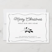 シンプルエレガントウェー縁どドホリデームービング 案内状 (正面)