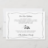 シンプルエレガントウェー縁どドホリデームービング 案内状 (裏面)