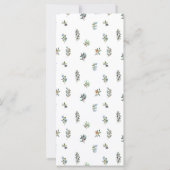 シンプルエレガントオリーブの枝ボホ結婚のメニュー (裏面)