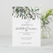 シンプルエレガントオリーブブランチ結婚ズ 招待状 (スタンド正面)