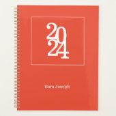 シンプルエレガントオレンジ プランナー手帳 (正面)