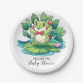 シンプルエレガントカエル赤ちゃん ペーパープレート (正面)
