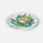 シンプルエレガントカエル赤ちゃん ペーパープレート (アングル)