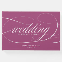 シンプルエレガントカシス結婚ズゲストブック ゲストブック