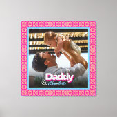 シンプルエレガントカスタムパパ用フォトキープサケ キャンバスプリント (正面)