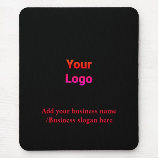 シンプルエレガントカスタムロゴはこちら会社マウス マウスパッド (正面)