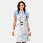 シンプルエレガントカスタムロゴ エプロン (着用した状態)