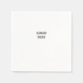 シンプルエレガントカスタムロゴ スタンダードカクテルナプキン (正面)