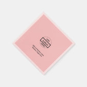 シンプルエレガントカスタムロゴ スタンダードカクテルナプキン (角)