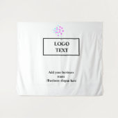 シンプルエレガントカスタムロゴ タペストリー (正面(横))