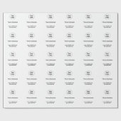 シンプルエレガントカスタムロゴ ラッピングペーパー (フラット)