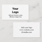 シンプルエレガントカスタムロゴ 名刺 (正面/裏面)