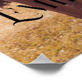 シンプルエレガントカスタム写真結婚ポスター ポスター (角)