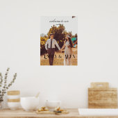 シンプルエレガントカスタム写真結婚ポスター ポスター (キッチン)